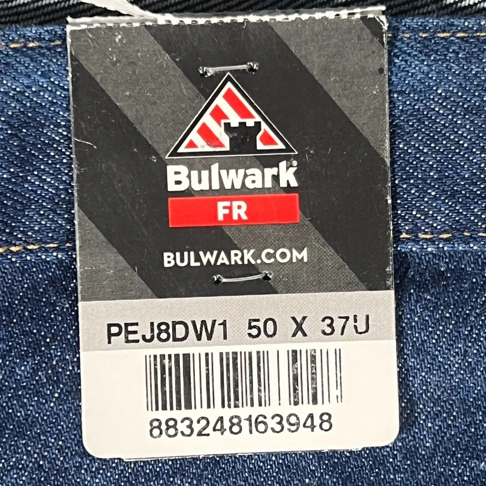 Bulwark FR Flame Resistant Denim Carpenter Pants Blue‎ 50x37 PEJ8DW1 NFPA 2112